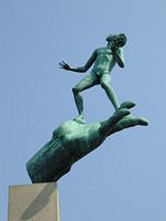 "Hand of God" sculpture by Carl Milles in Stockholm, Sweden